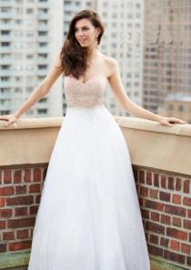 wedding photo -  Buy Australia 2015 Ivory and Blush A-line Sweetheart Neckline Beaded Organza Skirt Floor Length Evening/ Prom/ Homecoming Dresses 100 at AU$179.52 - Dress4Australia