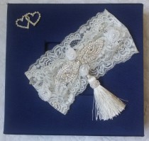 wedding photo - Wedding leg garter, Wedding Garter , Ivory Lace Garter , Bridal Garter Accessory, Wedding Accessory, Bridal Accessory