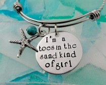 wedding photo - I'm A Toes In the Sand Bangle Bracelet