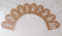 wedding photo - 10 Burlap table numbers / table numbers burlap / Burlap wedding table numbers / burlap centerpieces / Burlap Table Signs