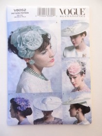 wedding photo - 50% Off! Uncut Vintage Vogue Hat Pattern. Fascinator. Birdcage. Wide Brimmed. Netting. Wedding Veil. V8052
