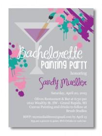 wedding photo - Printable Bachelorette Painting Party Invitation