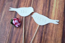 wedding photo - Personalized Name Bird Wedding Cake Toppers - Small Size