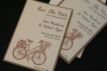 wedding photo - Save The Date, Country, Rustic Wedding, Bicycle, Vintage, Unique, Kraft Cardstock, Tying The Knot, Christian, Shabby Chic