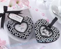 wedding photo - "Follow Your Heart" Black-and-White Luggage Tag