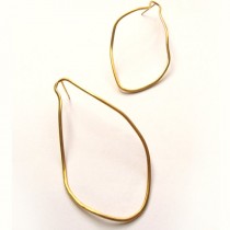 wedding photo - Gold earrings, drop earrings, pear earrings, gold jewelry, handmade jewelry, free shipping worlwide