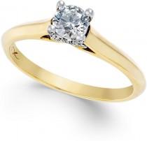 wedding photo - Diamond Solitaire Engagement Ring in Titanium (1/3 ct. t.w.)
