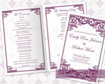wedding photo - DIY Printable Wedding Ceremony Program Template 