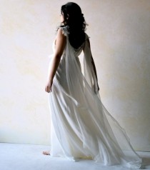 wedding photo - Ethereal Wedding Dress, Tunic Wedding Dress, Grecian Wedding Dress, Medieval Wedding Dress, Elf Wedding Dress, Beach Wedding, Boho Dress