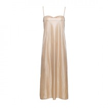 wedding photo - Long skin tone chemise,  Nude maxi slip dress , maxi camisole, beige undergarment