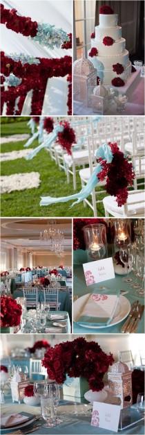 wedding photo - Color Palette Inspiration: Crimson Red & Ice Blue
