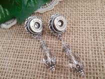 wedding photo - Bullet Jewelry ~ 44 Magnum ~ Crystal Bling Earrings ~ Bridal Cowgirl