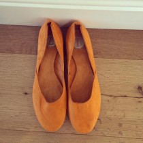 wedding photo - MAYA - Ballet Flats - Suede Shoes -38 - Tangerine. Available in different colours & sizes