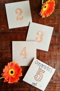 wedding photo - Wedding Table Number Cards   Anniversary Cards.