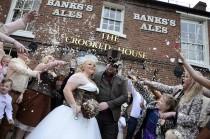 wedding photo - A geeky steampunk wedding with pipe centerpieces