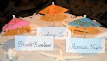 wedding photo - Beach Wedding Umbrella Escort Cards 1