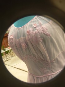 wedding photo - Pink  delicate nightgown size med