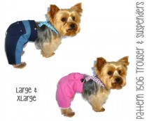 wedding photo - Dog Jeans Pattern 1506 * Large & XLarge * Dog Clothes Pattern * Dog Pants Pattern * Dog Trousers * Dog Suspenders * Dog Apparel * Dog Outfit