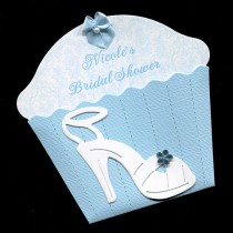 wedding photo - Bridal Shower Invitations - Wedding Shower Invitation - Cupcake Invitations - Blue - Bridal Invitations - Die Cut - Shoe - Personalized - 20