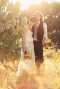 wedding photo - The Cactus Flower Wedding Dress --made To Order--