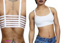 wedding photo - White Cage Festival Cropped Bralette Top
