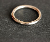 wedding photo - 22k  white Gold band ring - Wedding band - Engagement ring - Artisan ring - Gift for her