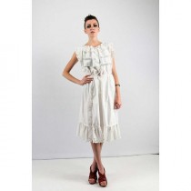 wedding photo - Edwardian chemise / White cotton and lace slip / Edwardian nightgown / Slip dress M