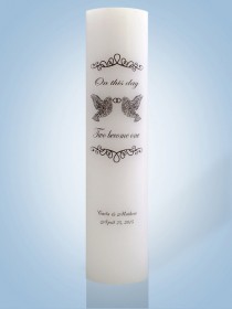 wedding photo - Personalized Wedding Candle