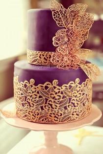 wedding photo - Lace Wedding Cakes
