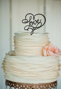 wedding photo -  love Wedding Cake Topper - Monogram Cake Topper - custom cake topper, Bride and Groom - rustic wedding cake topper - silhouette cake topper