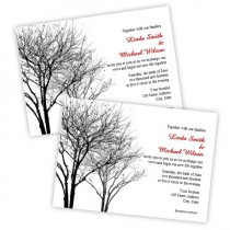 wedding photo - Black and Gray Winter Trees Wedding Invitation - Instant Download - DIY Printable Template - Microsoft Word Format - Printable Invitation