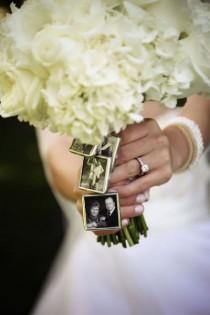 wedding photo - 3 Wedding Bouquet charm kit -Photo Pendants charms for family photo (includes everything you need including instructions)