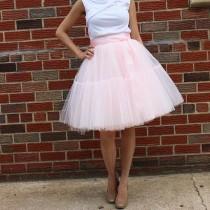 wedding photo -  Beatrice Blush Pink Tulle Skirt