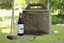 wedding photo - Personalized Groomsmen Insulated Cooler w/ Removable Beer Dividers - Beer Coolor Personalized - Insulated Beverage Bag - Groomsman Gift