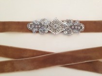 wedding photo - Wedding sash,1920s Headband, Great Gatsby Dress, Great Gatsby Headband,Flapper Dress, Flapper Headband, 1920s Sash, Flapper Belt
