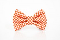 wedding photo - Dog Bow Tie- Gingham- More options available- dog collar accessory