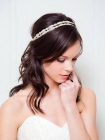 wedding photo - Double Rhinestone Bridal Headband 