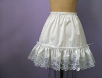 wedding photo - Plus Size White Lace  Petticoat,  custom made to your size and length