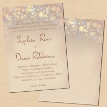 wedding photo - French Champagne Sparkles Text-Editable Printable Wedding Invitation: 5 x 7, Portrait, Vertical - Instant Download