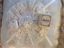 wedding photo - 30s Vintage Wedding Ringbearer Pillow and Ring Boxes
