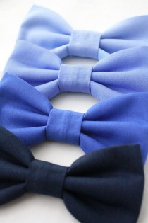 wedding photo - Navy Dog Bow Tie Blue Cat Bow Tie Periwinkle Dog Bowtie Wedding Formal Removable
