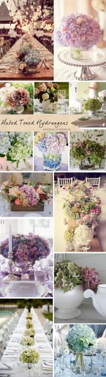 wedding photo - Muted Toned Hydrangeas ~ Get To Know Your Wedding Flowers