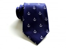 wedding photo - Anchor Tie. Anchor Necktie. Mens Anchor Tie. Anchor Skinny Tie. Anchor Bow Tie. Mens Necktie. Groomsmen Tie. Weddng Tie.
