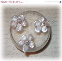 wedding photo - ON SALE 15% OFF Keishi Pearl Flower Hairpins