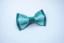 wedding photo -  Bow tie,Embroidered bowtie,Spa jade colours,Bow ties for men,Wedding in jade,Bridesman style,Mens bowties,Gift ideas him,Mens clothing,Ties