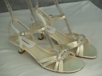 wedding photo - Wedding Wide Shoes Ivory Short Heel