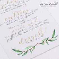 wedding photo - Printable Wedding Menu Card - Calligraphy
