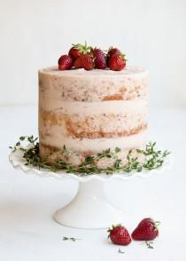 wedding photo - Strawberry Thyme Cake