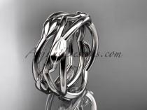 wedding photo -  platinum leaf and vine wedding ring,wedding band ADLR350G