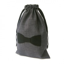wedding photo - Groomsmen Gift Bag - Mens Gift Bag - Mens Gift Wrap - 8x12 Mustache, Necktie, or Bowtie Pinstripe Gift Bag